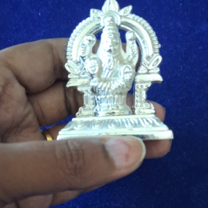 Deluxe 92.5 Silver Mahalakshmi Idol - Medium Size High-Detail Sculpture