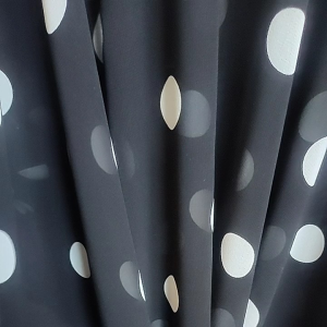 Black Polka Dot Chiffon Fabric sold per yard