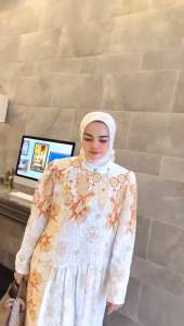 Cantika dress Set Hijab Segi Empat | gamis ceruty set kerudung