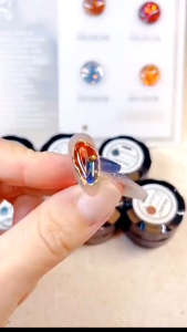 Set gel nhũ hổ phách Huaxi 6 màu tặng kèm bảng màu ( gel nhũ ẩn galaxy )