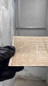 Uang Kertas 25 Merah Rupiah 1948 Seri ORIDA Bukit Tinggi Sumatera Barat Koleksi Kuno