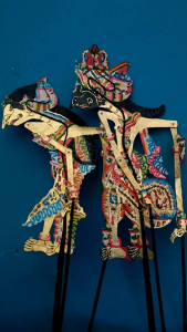 Wayang Kulit Rama Sinta 50cm - Nama Tokoh Rama Sinta, Klasik, Bahan Kulit Sapi, Ukuran Standar 45cm - Cocok untuk Hiasan Dinding, Kado, dan Dekorasi