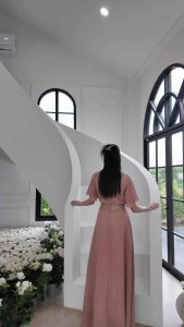 ALL LADIES เดรสแม็กซี่ชีฟองลูกไม้นิ่ม