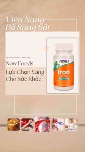 Now Iron 18mg 120 Viên | Bổ sung sắt ngăn ngừa thiếu máu