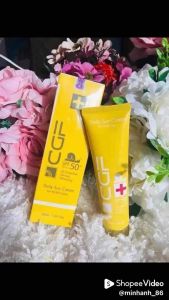 KEM CHỐNG NẮNG DƯỠNG TRẮNG MAKE UP CGF HÀN QUỐC CHÍNH HÃNG TẶNG KÈM 1 mặt Nạ cuống rốn nhau thai cừu