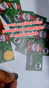 3D SCRATCH CARD (10pcs perpack) Christmas Gifts Ideas for Your Loves Ones/pang gift/pamasko/gift/souviner/rewardcard/pangchrismas/Assorted Designs..