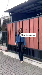 Arumi Outer Crop Cardigan Jaring Knitwear Tali Atasan Wanita