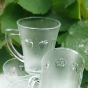 CANGKIR KOPI 6PCS/GELAS KACA/GELAS APEL/GELAS GAGANG /gelas/cangkir/gelas cafe /gelas minum