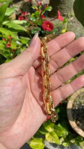Rantai Emas Suasa Sauh Kapal Chain Besar Suasa Gold Plated Big Chain Bracelet