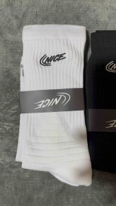 (1 Pair) Embroidered NICE Basketball Socks High Cut Premium Quality