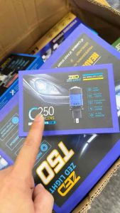 Đèn Pha Bi C250 ZEDLIGHT - 60W Cos Rộng Kèm Trợ Pha Laser Tâm Vàng và Chức Năng Pha Màn Chập 2025