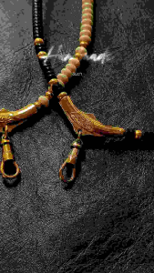 สร้อยพระ สร้อยกะลา สร้อยกระดูก สร้อยคอพระ สร้อยคอคล้องพระ สไตล์วินเทจ เลเซอร์ทอง สแตนเลสแท้ สร้อย Handmade รุ่น ภุมมา เท่ห์ มีสไตล์ ชินตา