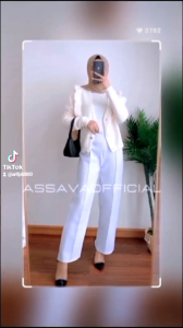 Celana Kulot Scuba Cubit Premium Haigh Waish: Celana Kerja & Kantor