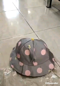 T.I - Topi Anak Perempuan Polka Bucket Hat Import