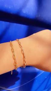 Gelang Rantai Tipis Titanium Wanita Simple Dan Cantik Anti Karat CXB312