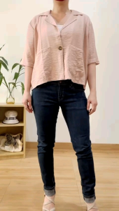 ●ECLAIRE● 063 Blazer Outer Luaran Shortsleeves Lengan Pendek Basic Casual Kasual Polos Classy Trendy Lavin 1105