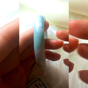 Natural jadeite ASLI jadeite bangle 61.13mm 翡翠手镯