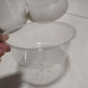 Thinwall Klir Mangkok 650 ML / Thinwall Bulat 650 ML isi 25 Pcs Mangkok Dengan Tutup Modern Mangkok Bulat Plastik Untuk Makanan - Lazada