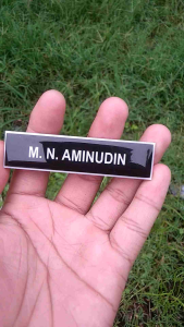 Name Tag Akrilik Belakang Magnet Lapis Resin Terbaru
