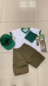 BSP TYPE B SCOUTING SCHOOL UNIFORM KIDS 7 in 1 COMPLETE COTTON AND REPELLANT IN FABRIC