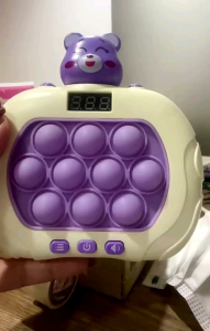 เคลื่อนไหวของ LED Popit Bears เกมส์กดหน้าจอ ไฟบอกเลเวล เสียงสดใส สีหวาน เสริมทักษะ