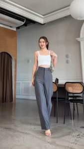 New กางเกงผ้าริ้วขากระบอกผ้าโรเชฟ - รีบริ้วผ้า แบบริ้วราว รุ่นของที่คุณพลาสด