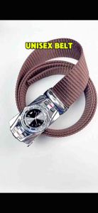 Mens Tank Pattern Automatic Buckle Belt in Nylon Material
