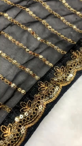 Premium Georgette Embellished Zari & Sequins Work Saree (Pre-order: 2/3 Weeks Delivery) HR15012024
