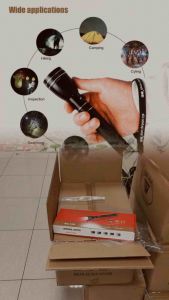 Lorraine Japan DC-70 Rechargeable LED Flashlight with 150000 Hours LED Life Long Range Beam Water-Proof 5 Years Warranty