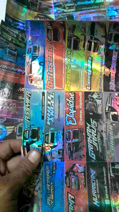 STIKER LOGO BUS BASURI HOLOGRAM ORIGINAL ANTI AIR ISI 15 KOTAK/STIKER ...