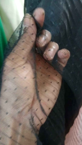 bahan/kain plisket tille dot