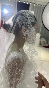 VEIL/LÚP ĐÍNH REN HOẠ TIẾT CAO CẤP PHỐI VÁY CƯỚI  ÁO DÀI MẶC ĐI TIỆC  CƯỚI HỎI