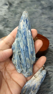 Blue Kyanite Natural Stone With wood stand