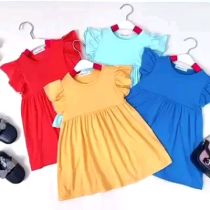 Đầm thun lạnh bé gái