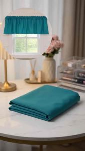 [3PCS] Valance Hanging Top Curtains Plain Lucky Color of the Year 2026 Design small window curtains