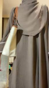 PARAYOU KAMILA ONE SET (Hijab + Kaftan + Rok) Setelan Gamis Panjang Kajian Wanita Muslimah Syar’i Crinkle Airfloe Baju