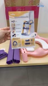 ชุดบันไดชักโครกเด็ก พร้อมเบาะนุ่ม สำหรับชักโครกเด็ด รองชักและฝารองชัก พร้อมเกรดพรีเมี่ยม สม่ำเสมอสำหรับความสวยงาม!