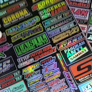 STIKER HOLOGRAM KATA KATA Ukuran 21x31cm