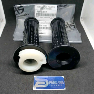 Handgrip Grip Gas Set Kanan Kiri Ninja 150 R Rr Ss Original 46019-0012/47075-1131