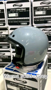HELM MDS MAGNUM SOLID GREY - Helm Stylish & Klasik Semi Helm Bogo