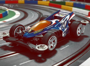 TAMIYA MINI 4WD THUNDER SHOT MK II MS CHASSIS. Blue.