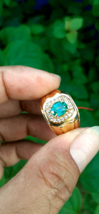 CINCIN BATU GREEN TOPAZ MINIMALIS