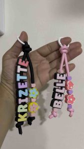 Personalized Name Keychain Chunky Letter | Cute Beaded Letter Keychain | Custom Name Bag Charm for Kids Gifts & Accessories