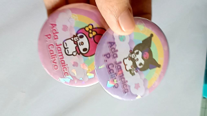 Personalized Button Pin Badge 58mm FREE LAYOUT