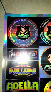 Stiker Hologram: Stiker Soneta Pack, Stiker Orkes Romah, dan Desain Promosi Musik