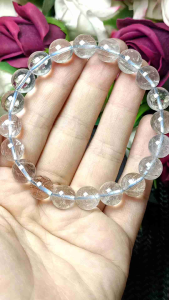 Silver quartz rutilated Bracelet 10mm+ 高货纯天然银发晶共生颗颗带意境景观招财手串手链 10mm+ 招正财偏财