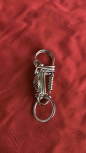 พวงกุญแจสแตนเลส พวงกุญแจลวดดัด สแตนเลสแท้ หน้ามังกรP.1 งานแฮนเมด