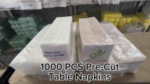 1000 Sheets Table Napkin Tissue Pre-Cut | Thick Quality | Brown / Virgin Pulp Table Napkins