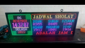 Jam Dinding Masjid Jadwal Waktu Sholat Jws Bingkai Tinggal Pasang P5