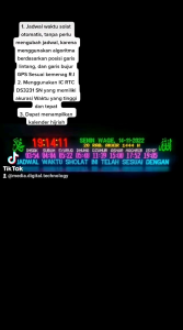 Jam Digital Jadwal Waktu Sholat Jws Lapadz Tinggal Pasang P5 - 2 BARIS